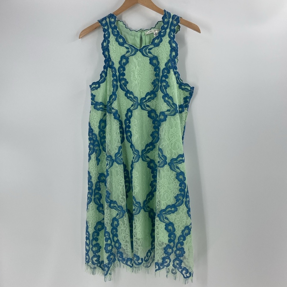 Max Studio Elegant Lace Overlay Dress